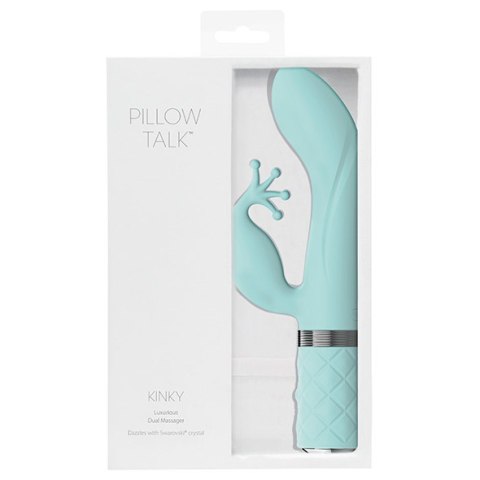 PILLOW TALK - KINKY RABBIT & G-SPOT VIBRATOR TEAL PILLOW TALK - KINKY RABBIT & G-SPOT VIBRATOR TEAL