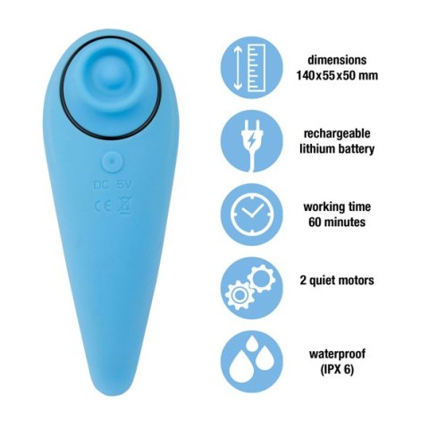 FEELZTOYS - FEMMEGASM TAPPING & TICKLING VIBRATOR TURQOISE FEELZTOYS - FEMMEGASM TAPPING & TICKLING VIBRATOR TURQOISE