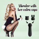 FEELZTOYS - MISTER BUNNY MASSAGE VIBRATOR WITH 2 CAPS BLACK