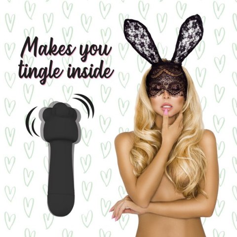 FEELZTOYS - MISTER BUNNY MASSAGE VIBRATOR WITH 2 CAPS BLACK FEELZTOYS - MISTER BUNNY MASSAGE VIBRATOR WITH 2 CAPS BLACK
