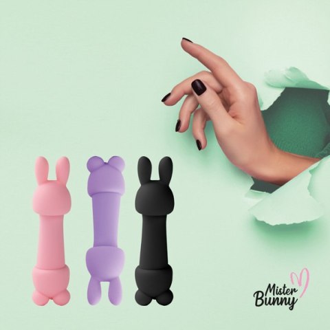 FEELZTOYS - MISTER BUNNY MASSAGE VIBRATOR WITH 2 CAPS BLACK FEELZTOYS - MISTER BUNNY MASSAGE VIBRATOR WITH 2 CAPS BLACK