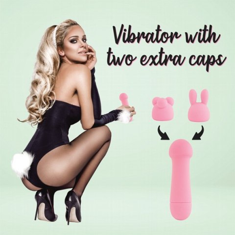 FeelzToys - Mister Bunny Massage Vibrator with 2 Caps Pink FeelzToys - Mister Bunny Massage Vibrator with 2 Caps Pink