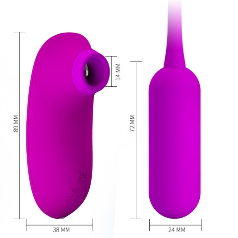 JAJKO STYMULUJĄCE PRETTY LOVE - CURUPIRA MULTIFUNCTIONAL 2 IN 1 JAJKO STYMULUJĄCE PRETTY LOVE - CURUPIRA MULTIFUNCTIONAL 2 IN 1