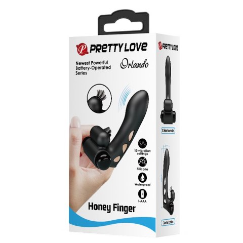 NAKŁADKA NA PALEC STYMULUJE WYDŁUŻA ORGAZM MASAŻ PRETTY LOVE - Orlando Finger Black NAKŁADKA NA PALEC STYMULUJE WYDŁUŻA ORGAZM MASAŻ PRETTY LOVE - Orlando Finger Black