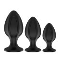 PLUG-SCREW 02 - 3-PACK SILICONE PLUGS BLACK
