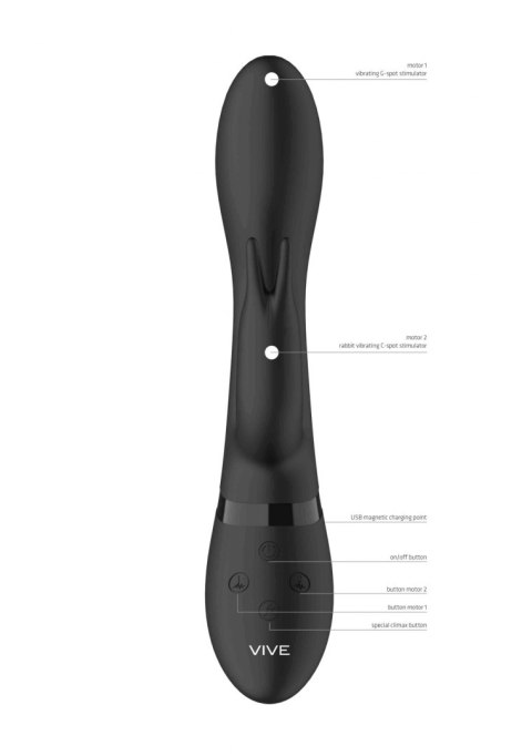 WIBRATOR-ZOSIA - CLASSIC G-SPOT RABBIT - BLACK WIBRATOR-ZOSIA - CLASSIC G-SPOT RABBIT - BLACK