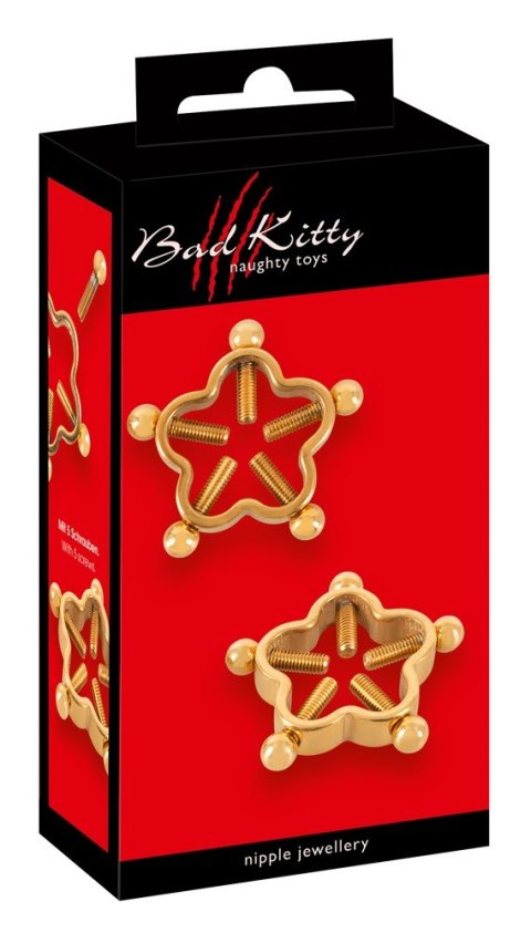 STARANNE KLIPSY KLAMRY ZACISKI NA SUTKI SEX BDSM - BAD KITTY NIPPLE JEWELLERY GOL STARANNE KLIPSY KLAMRY ZACISKI NA SUTKI SEX BDSM - BAD KITTY NIPPLE JEWELLERY GOL