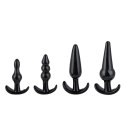 PLUG-QUATRO ANAL PLUGS STARTER SET- 4-PACK BLACK