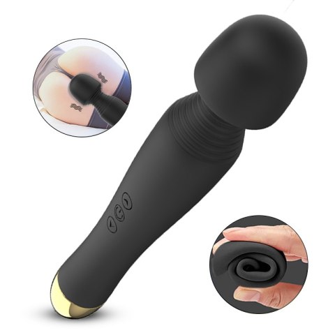 STYMULATOR-SILICONE MASSAGER BLACK USB 6 VIBRATION STYMULATOR-SILICONE MASSAGER BLACK USB 6 VIBRATION