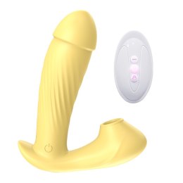 STYMULATOR-SILICONE PANTY VIBRATOR USB, 7 VIBRATIONS, HEATING FUNCTION, 7 FREQUENCY OF SUCKING