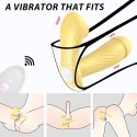 STYMULATOR-SILICONE PANTY VIBRATOR USB, 7 VIBRATIONS, HEATING FUNCTION, 7 FREQUENCY OF SUCKING