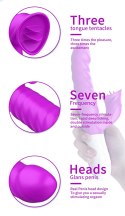 WIBRATOR-SILICON, VIBRATOR 7 FUNCTION AND HEATING MODE, PURPLE