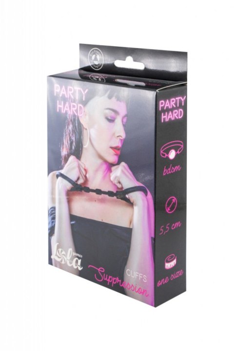 Kajdanki-Silicone Handcuffs Party Hard Suppression Black Kajdanki-Silicone Handcuffs Party Hard Suppression Black
