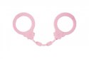 MOCNE SILIKONOWE KAJDANKI Z KLUCZYKIEM SUPER SEX KAJDANKI-SILICONE HANDCUFFS PARTY HARD SUPPRESSION PINK