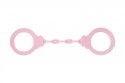 MOCNE SILIKONOWE KAJDANKI Z KLUCZYKIEM SUPER SEX KAJDANKI-SILICONE HANDCUFFS PARTY HARD SUPPRESSION PINK