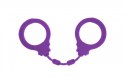 MOCNE SILIKONOWE KAJDANKI Z KLUCZYKIEM SUPER SEX KAJDANKI-SILICONE HANDCUFFS PARTY HARD SUPPRESSION PURPLE