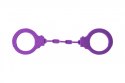 MOCNE SILIKONOWE KAJDANKI Z KLUCZYKIEM SUPER SEX KAJDANKI-SILICONE HANDCUFFS PARTY HARD SUPPRESSION PURPLE