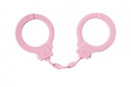 MOCNE SILIKONOWE KAJDANKI Z KLUCZYKIEM SUPER SEX KAJDANKI-SILICONE LEGGINGS PARTY HARD LIMITATION PINK