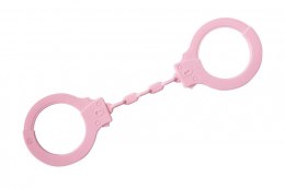MOCNE SILIKONOWE KAJDANKI Z KLUCZYKIEM SUPER SEX KAJDANKI-SILICONE LEGGINGS PARTY HARD LIMITATION PINK