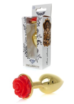 PLUG-JEWELLERY GOLD PLUG ROSE- RED
