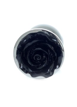 PLUG-JEWELLERY SILVER PLUG ROSE- BLACK