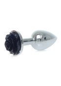PLUG-JEWELLERY SILVER PLUG ROSE- BLACK
