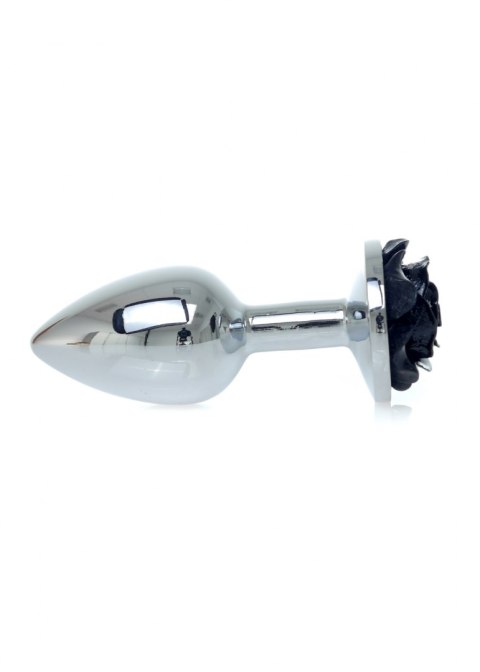 PLUG-JEWELLERY SILVER PLUG ROSE- BLACK PLUG-JEWELLERY SILVER PLUG ROSE- BLACK