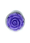 PLUG-JEWELLERY SILVER PLUG ROSE- PURPLE