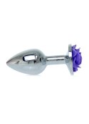 PLUG-JEWELLERY SILVER PLUG ROSE- PURPLE