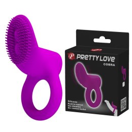 PIERŚCIEŃ EREKCYJNY SEX RING WIBRACJE STYMULATOR PRETTY LOVE - COBRA VIOLET VIBRATION
