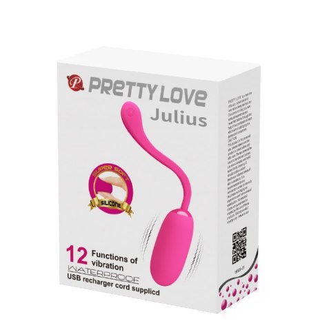 JAJKO STYMULUJĄCE PRETTY LOVE - JULIUS EGG PINK 12 FUNCTION VIBRATIONS JAJKO STYMULUJĄCE PRETTY LOVE - JULIUS EGG PINK 12 FUNCTION VIBRATIONS