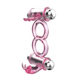 BAILE - BUNNY SNUGGLES COCK CLIT RING, 10 VIBRATION FUNCTIONS