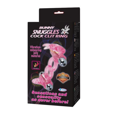 BAILE - BUNNY SNUGGLES COCK CLIT RING, 10 VIBRATION FUNCTIONS BAILE - BUNNY SNUGGLES COCK CLIT RING, 10 VIBRATION FUNCTIONS
