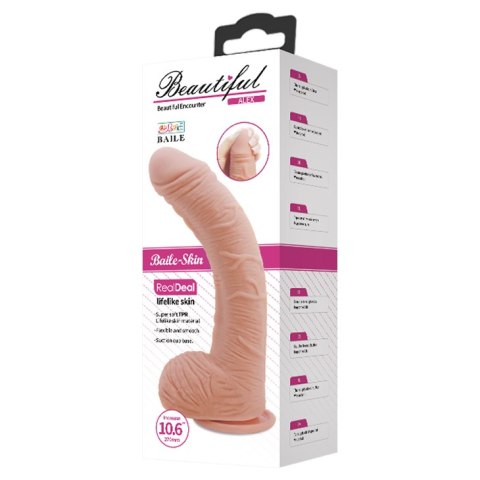 SOLIDNE REALISTYCZNE DILDO Z PRZYSSAWKĄ CYBERSKÓRA BAILE- BEAUTIFUL ALEX 10.6'' FLESH SOLIDNE REALISTYCZNE DILDO Z PRZYSSAWKĄ CYBERSKÓRA BAILE- BEAUTIFUL ALEX 10.6'' FLESH