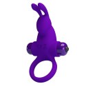 PIERŚCIEŃ EREKCYJNY SEX RING WIBRACJE STYMULATOR PRETTY LOVE - VIBRANT PENIS RING I Purple