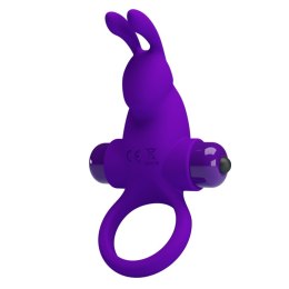 PIERŚCIEŃ EREKCYJNY SEX RING WIBRACJE STYMULATOR PRETTY LOVE - VIBRANT PENIS RING I Purple