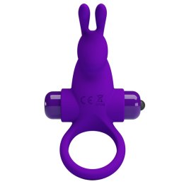 PIERŚCIEŃ EREKCYJNY SEX RING WIBRACJE STYMULATOR PRETTY LOVE - VIBRANT PENIS RING I Purple