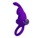 PIERŚCIEŃ EREKCYJNY SEX RING WIBRACJE STYMULATOR PRETTY LOVE - VIBRANT PENIS RING I Purple