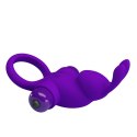 PIERŚCIEŃ EREKCYJNY SEX RING WIBRACJE STYMULATOR PRETTY LOVE - VIBRANT PENIS RING I Purple