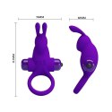 PIERŚCIEŃ EREKCYJNY SEX RING WIBRACJE STYMULATOR PRETTY LOVE - VIBRANT PENIS RING I Purple