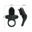 PIERŚCIEŃ EREKCYJNY SEX RING WIBRACJE STYMULATOR PRETTY LOVE - VIBRANT PENIS RING II BLACK