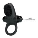 PIERŚCIEŃ EREKCYJNY SEX RING WIBRACJE STYMULATOR PRETTY LOVE - VIBRANT PENIS RING II BLACK