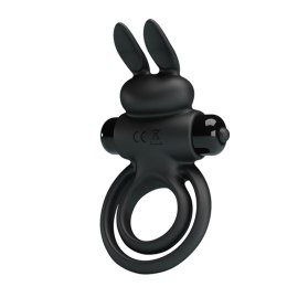 PIERŚCIEŃ EREKCYJNY SEX RING WIBRACJE STYMULATOR PRETTY LOVE - VIBRANT PENIS RING III BLACK