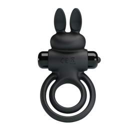 PIERŚCIEŃ EREKCYJNY SEX RING WIBRACJE STYMULATOR PRETTY LOVE - VIBRANT PENIS RING III BLACK