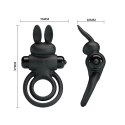 PIERŚCIEŃ EREKCYJNY SEX RING WIBRACJE STYMULATOR PRETTY LOVE - VIBRANT PENIS RING III BLACK