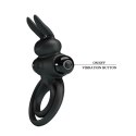 PIERŚCIEŃ EREKCYJNY SEX RING WIBRACJE STYMULATOR PRETTY LOVE - VIBRANT PENIS RING III BLACK