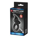 PIERŚCIEŃ EREKCYJNY SEX RING WIBRACJE STYMULATOR PRETTY LOVE - VIBRANT PENIS RING III BLACK