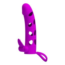 PRZEDŁUŻKA NA PENISA DUŻA GRUBA NAKŁADKA POSZERZA PRETTY LOVE - VIBRATING PENIS SLEEVE WITH BALL STRAP