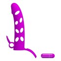 PRZEDŁUŻKA NA PENISA DUŻA GRUBA NAKŁADKA POSZERZA PRETTY LOVE - VIBRATING PENIS SLEEVE WITH BALL STRAP