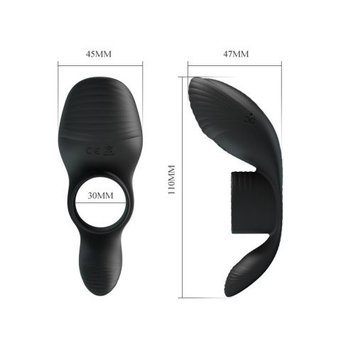 PRETTY LOVE - VIBRATION PENIS SLEEVE 7 FUNCTIONS BLACK PRETTY LOVE - VIBRATION PENIS SLEEVE 7 FUNCTIONS BLACK